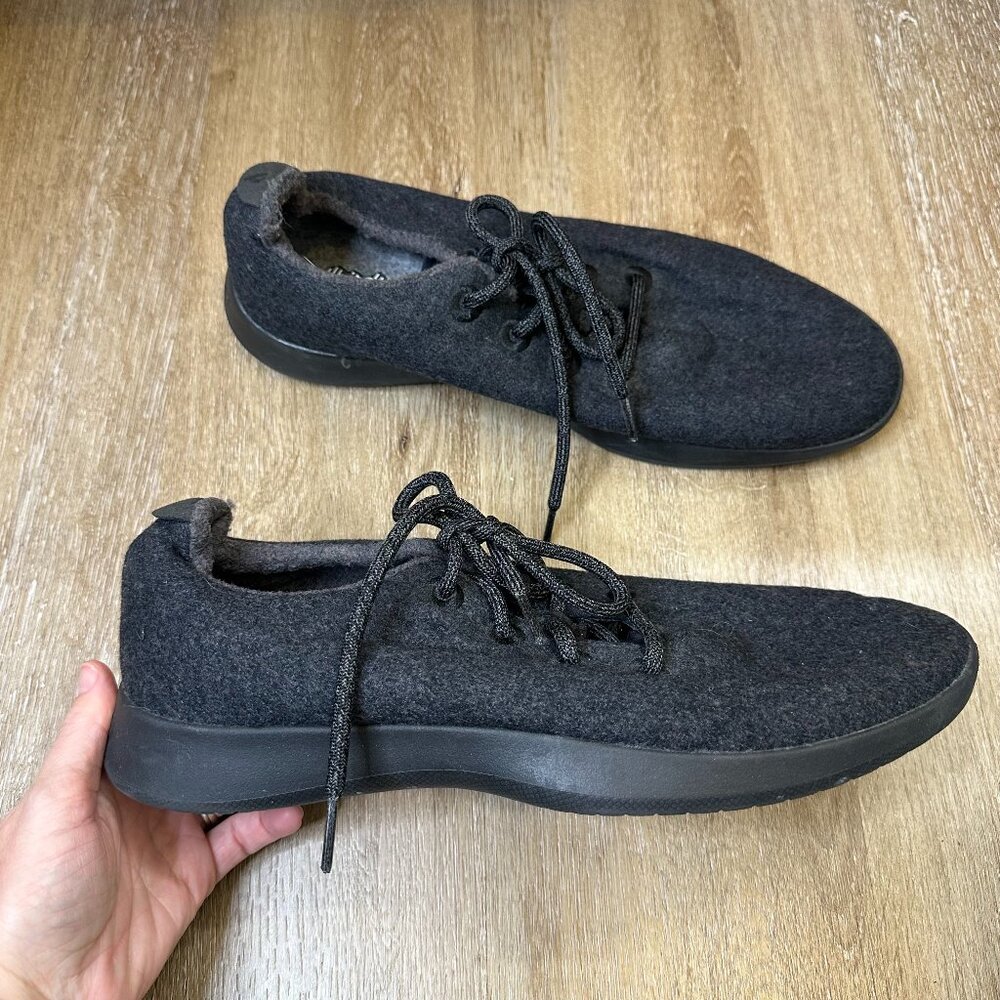 Allbirds‎ Wool Runner Black Lace Up Sneakers 12